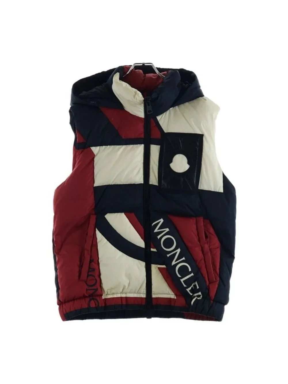 Moncler Permit Gilet Craig Green Logo Hooded Down Vest Red Black